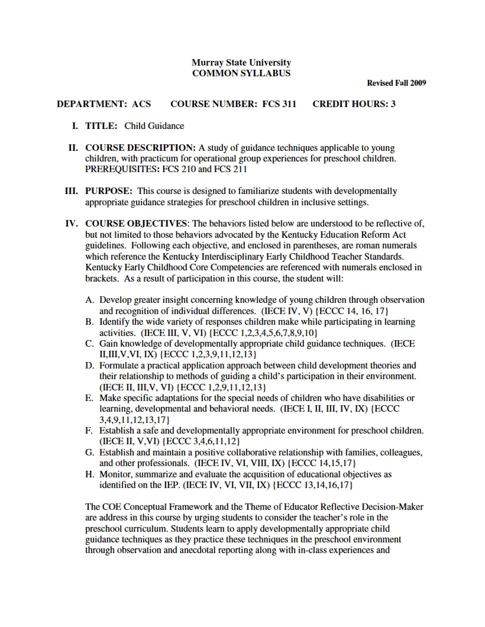 Syllabus - FCS 311