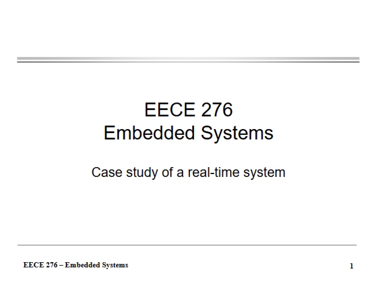 Notes for Study - EECE 276