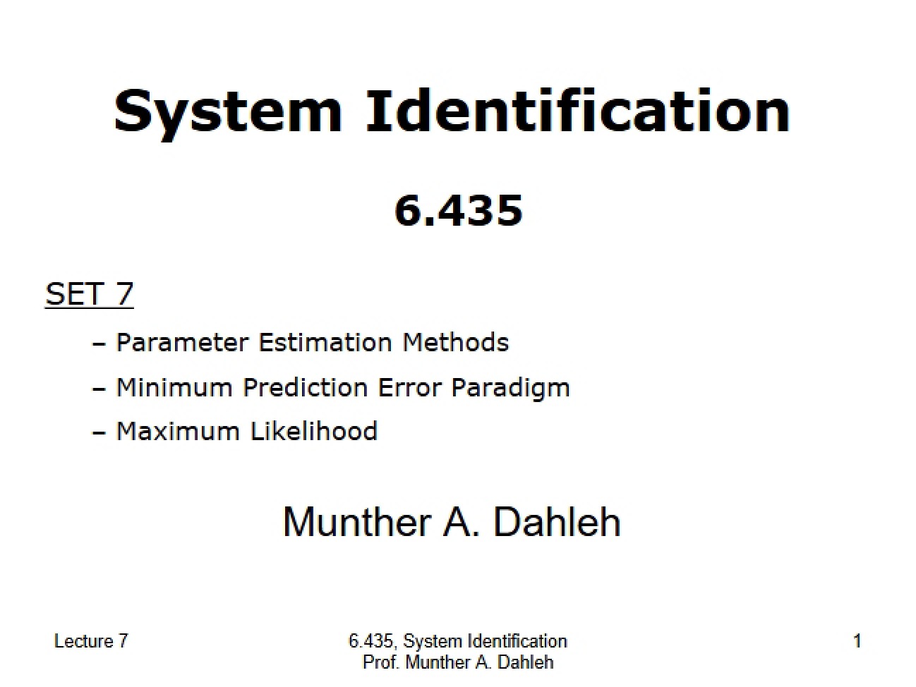 System Identification Examples