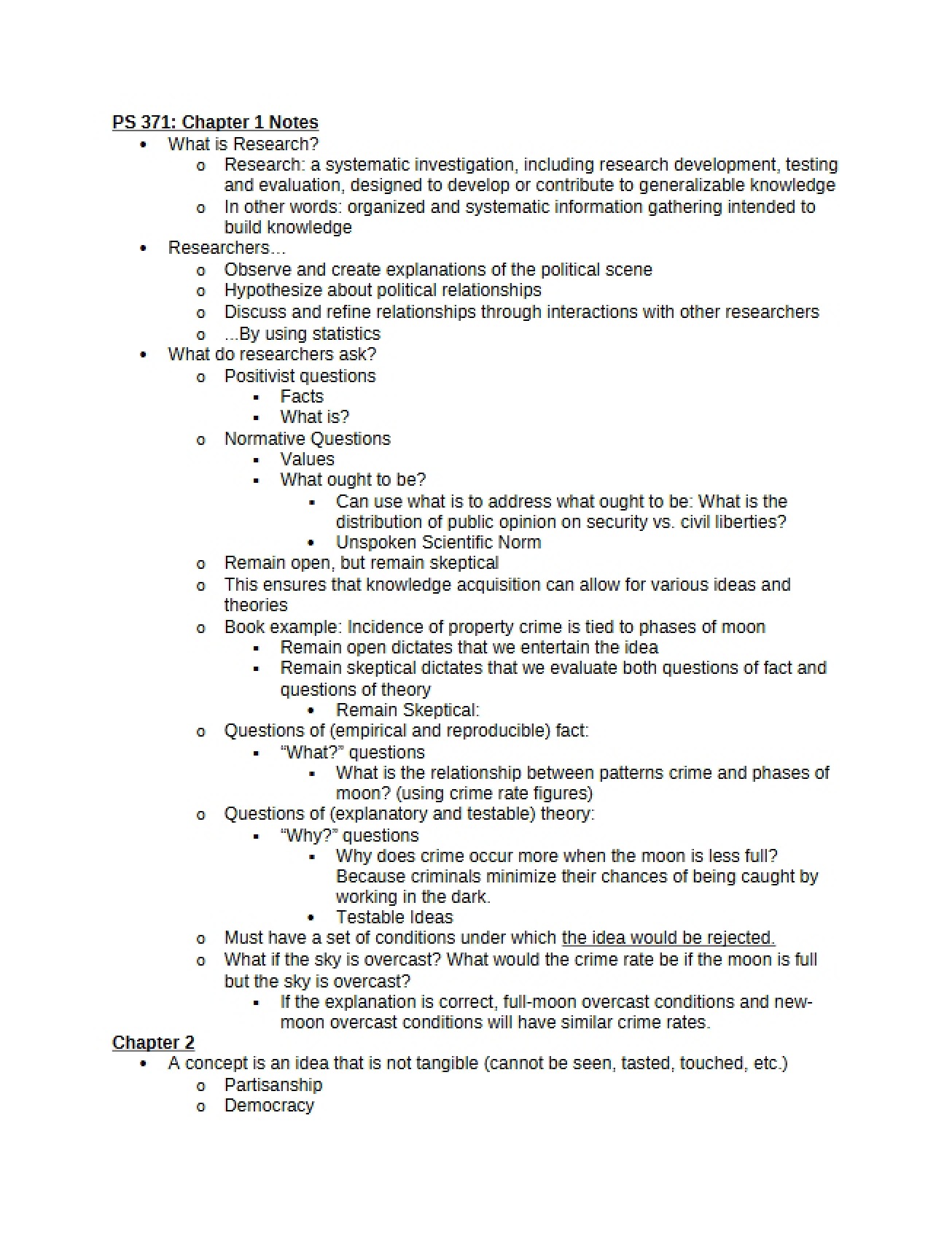 Notes on Chapter 1