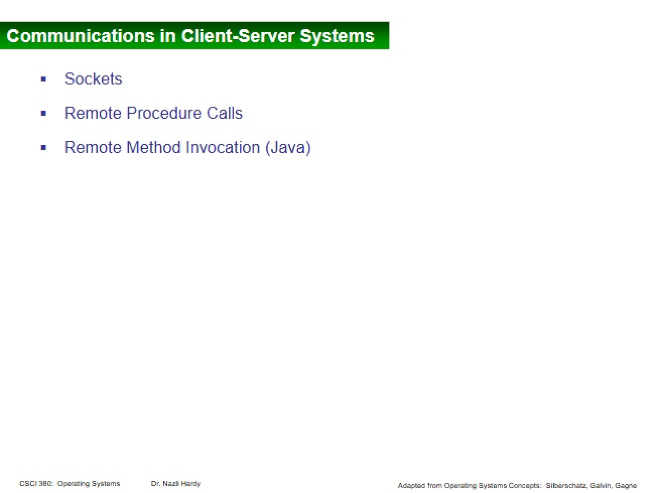 Client Server System Communication