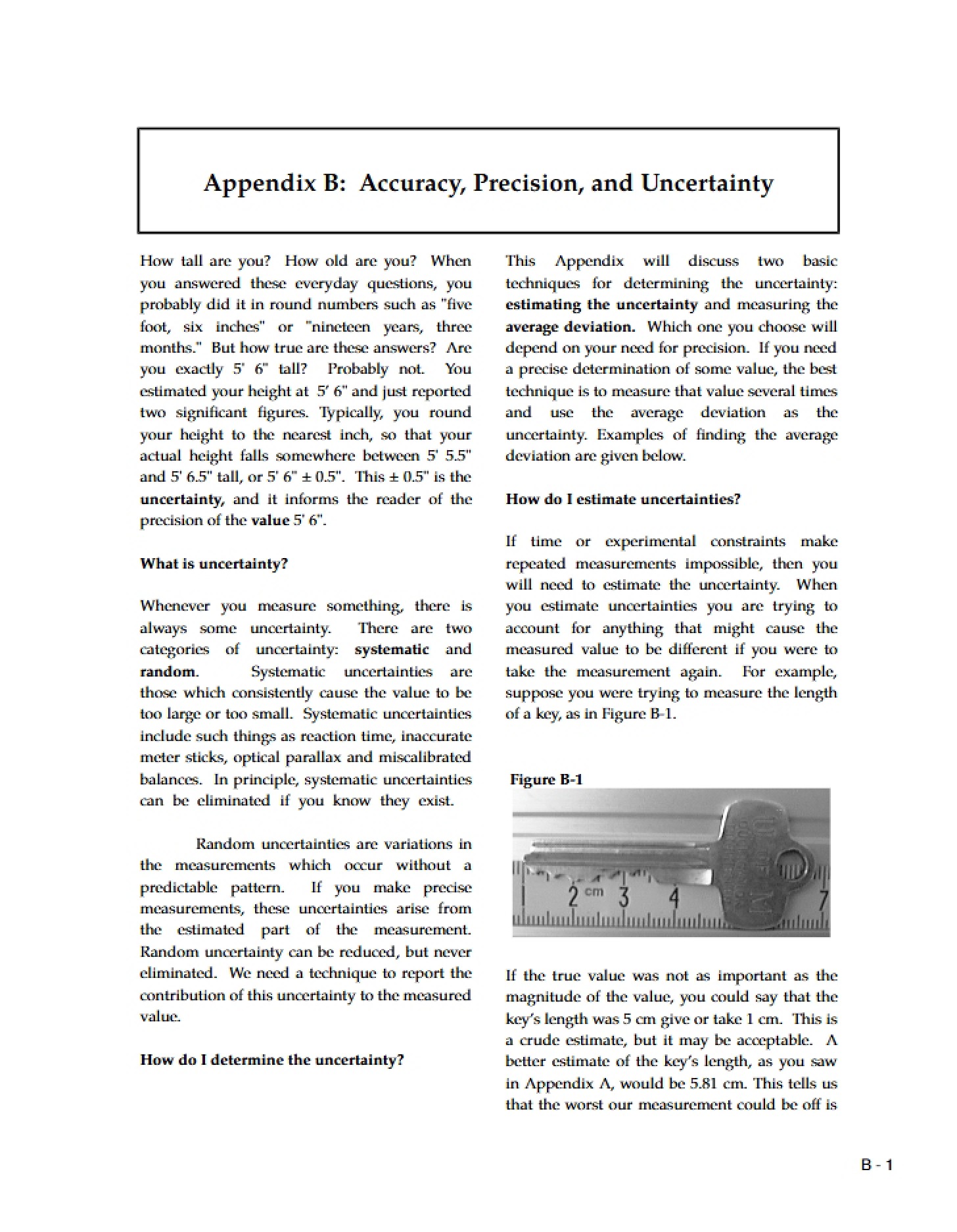Uncertainty, Precision, and Accuracy