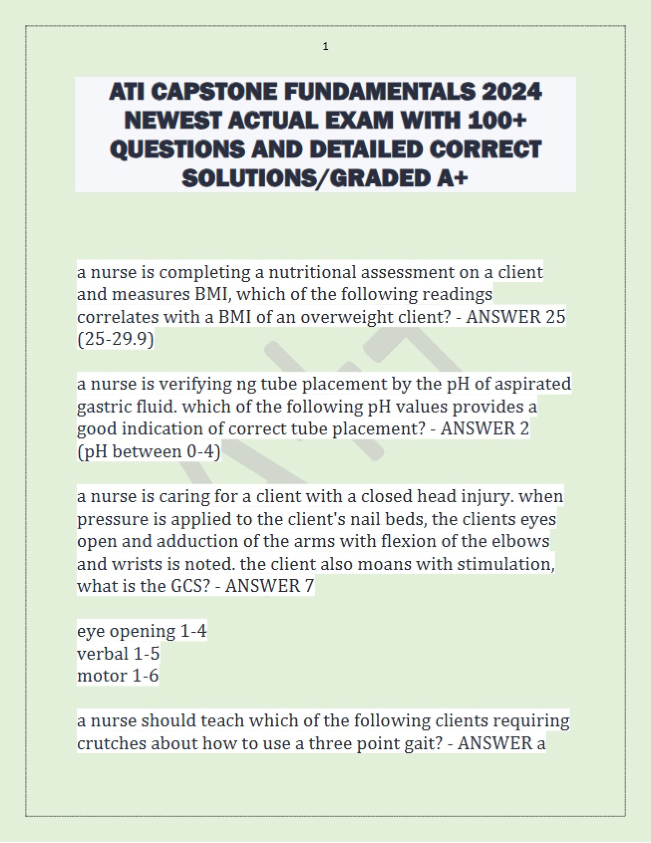 Fundamentals Capstone (ATI 2024)