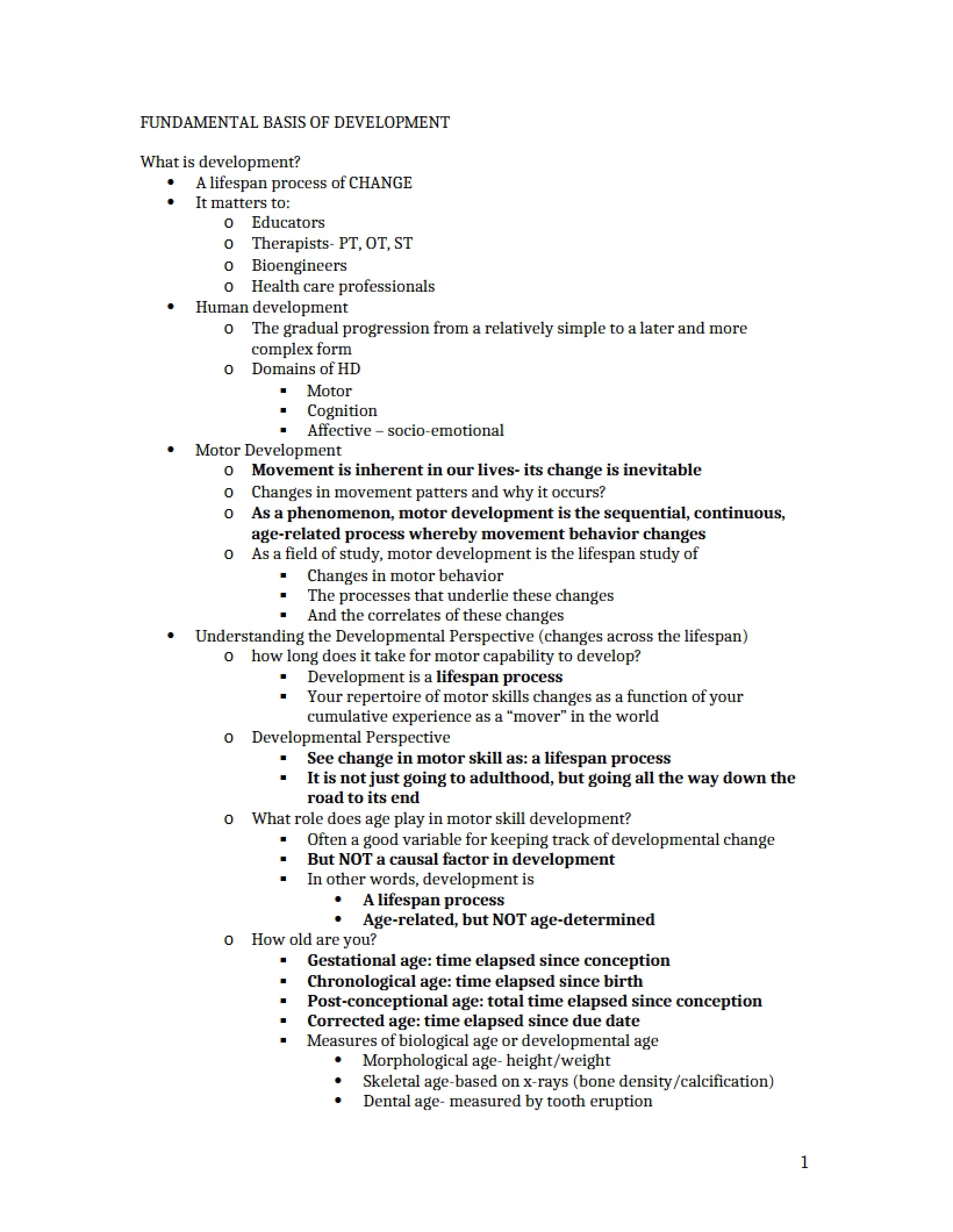 Development Fundamental Basis