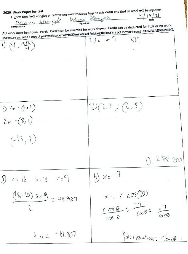 Test Work Paper 2020