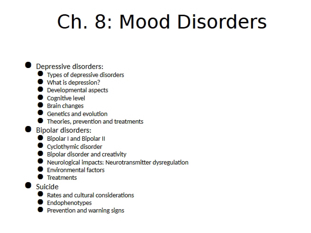 Depressive Disorders Chapter 8