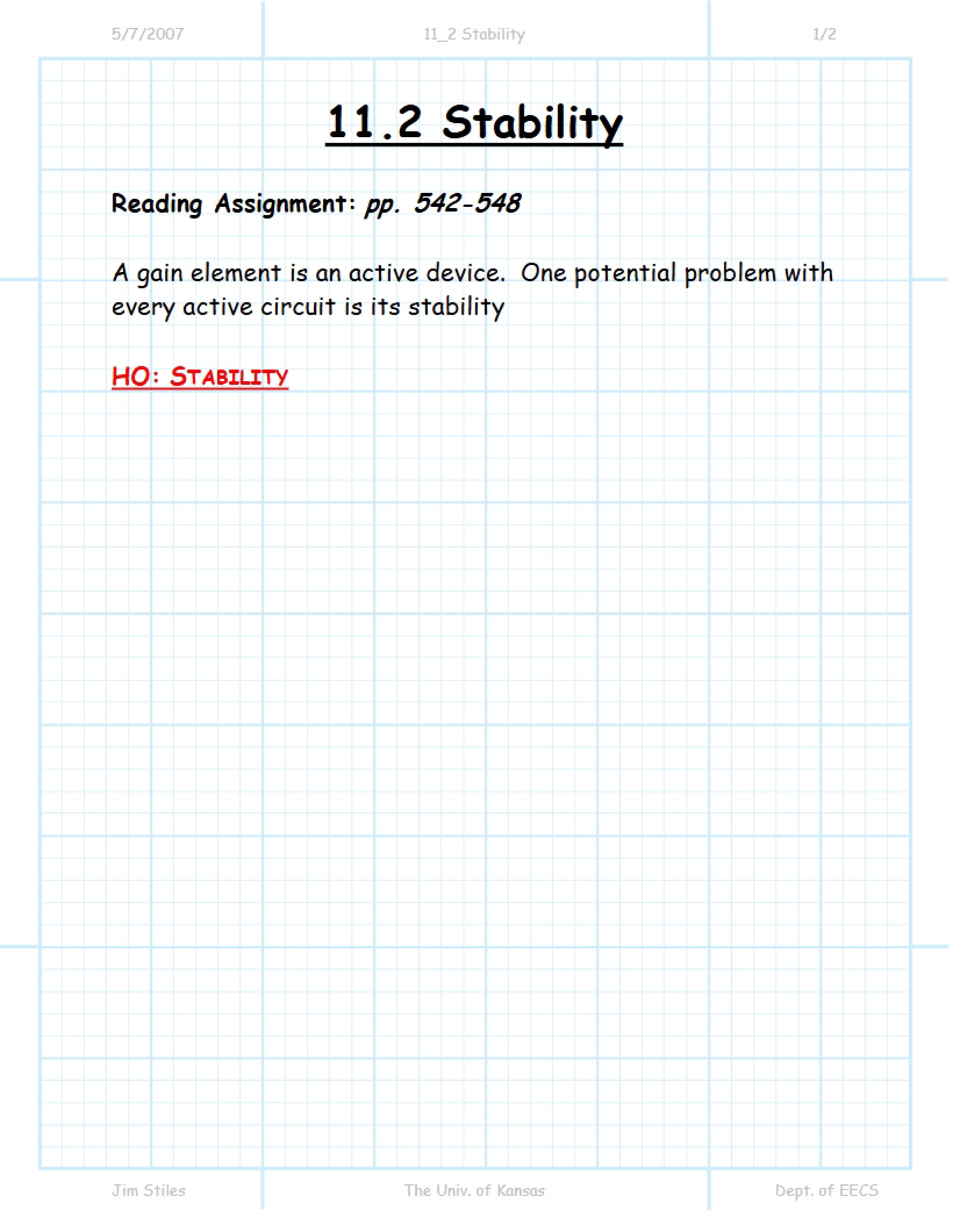 Section 11.2 Stability