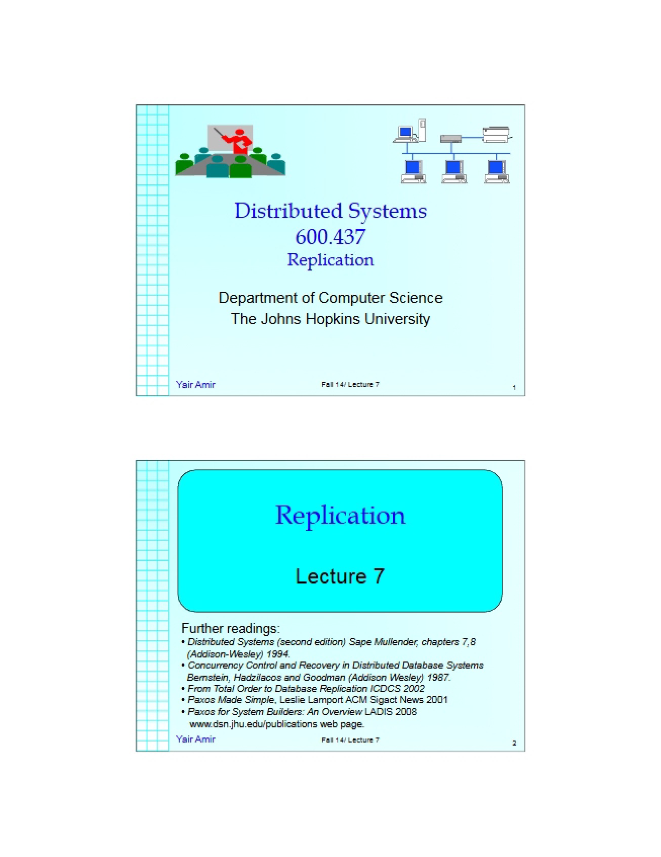Principles of System Replication (Lecture 7)