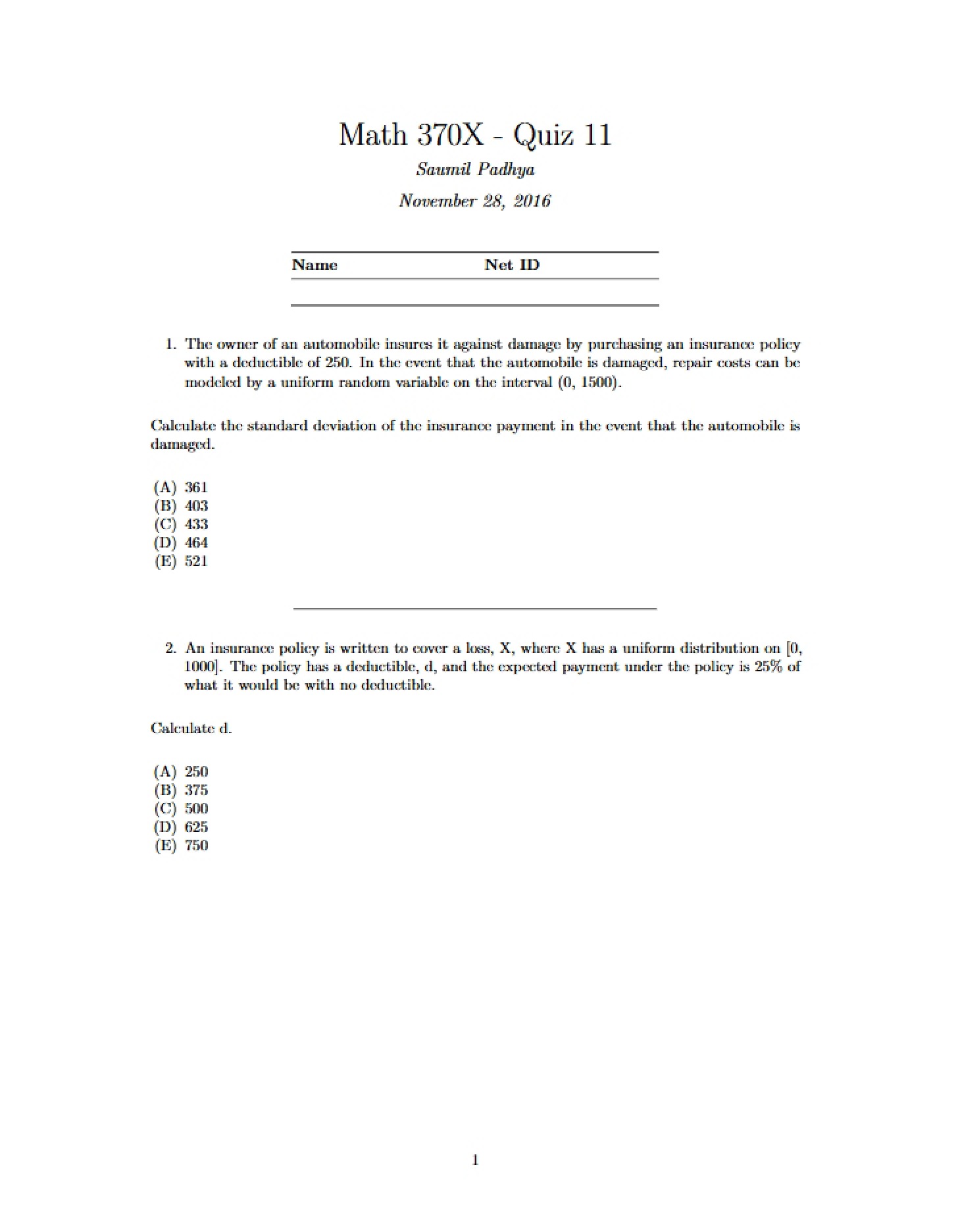 Assessment 11