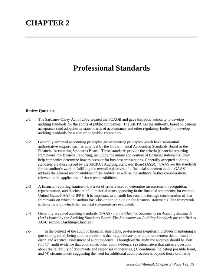 Whittington 22e - Chapter 2 Solutions Manual