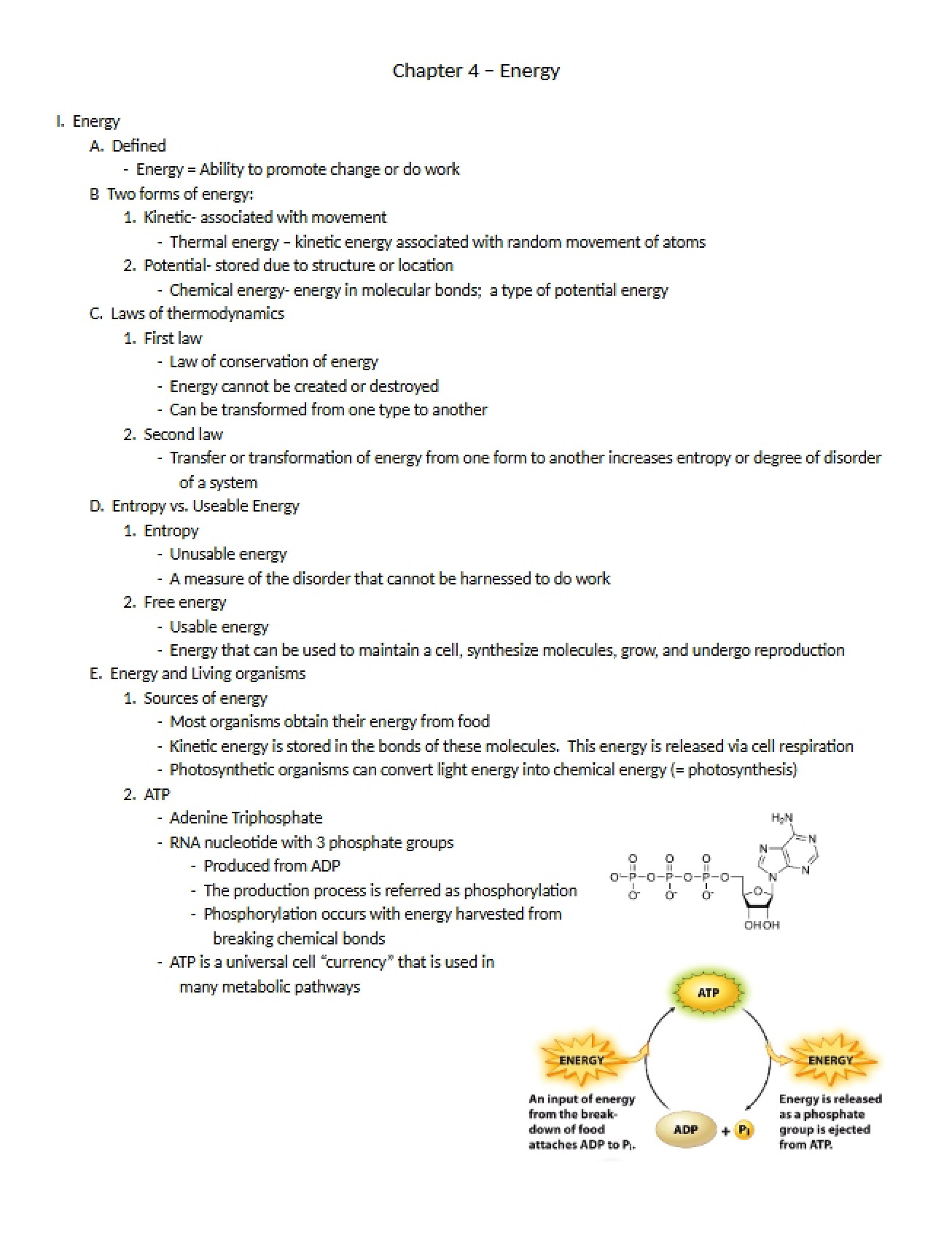 Outline for Section 4.1