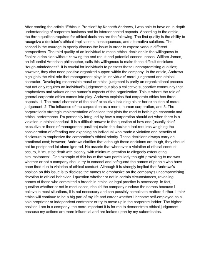 Beyond Dilemma in Ethics
