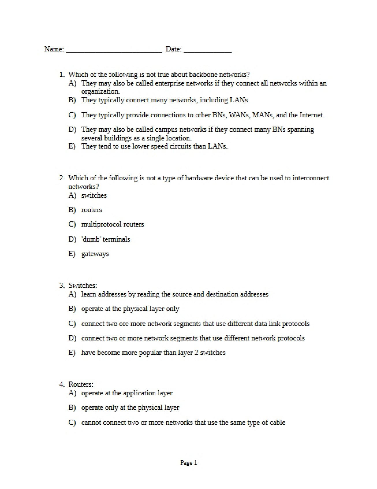Subject Study Notes