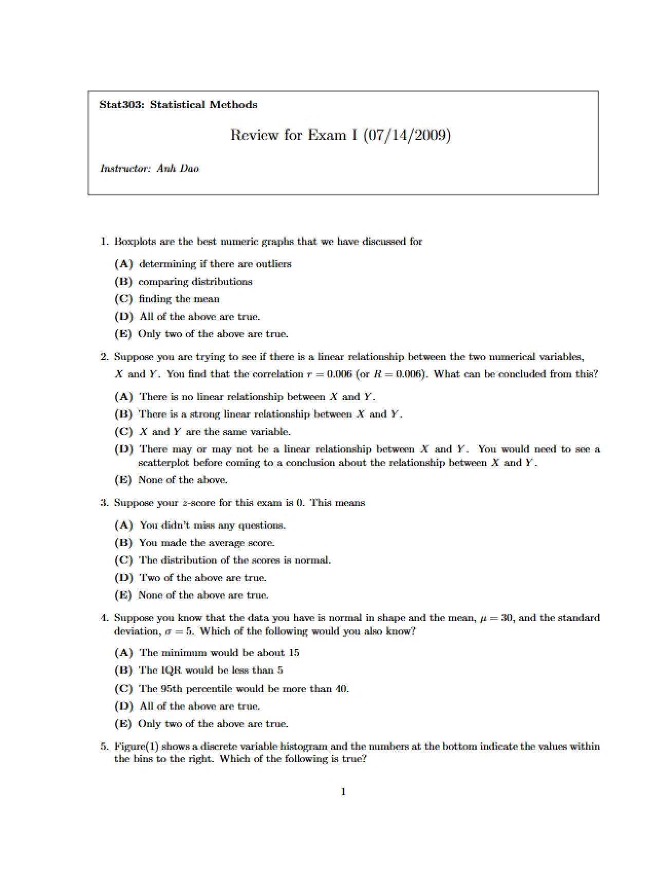 Review I