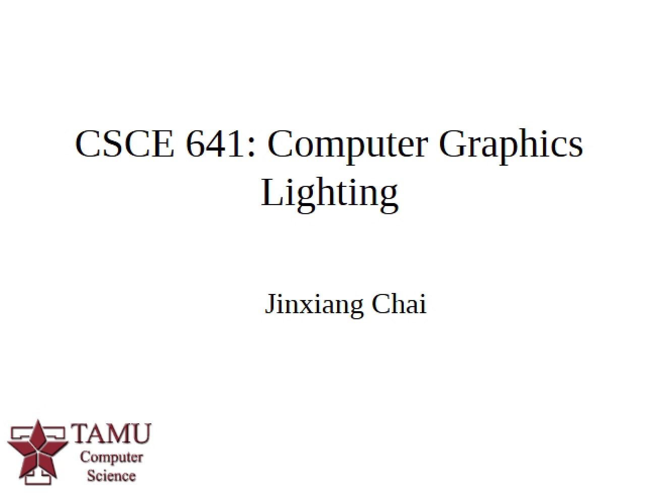 Introduction to Lighting in Computer Graphics