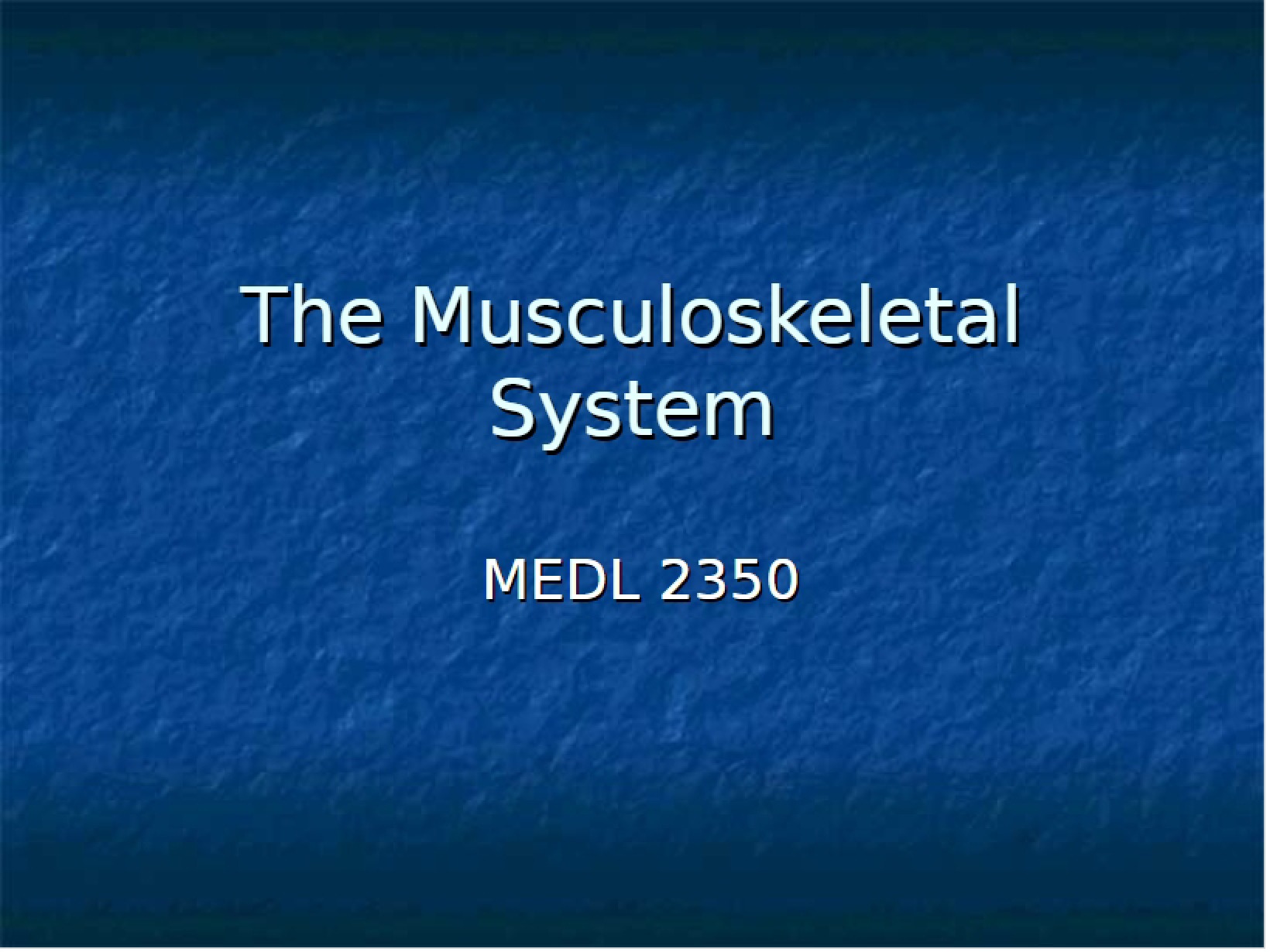 System of Musculoskeletal