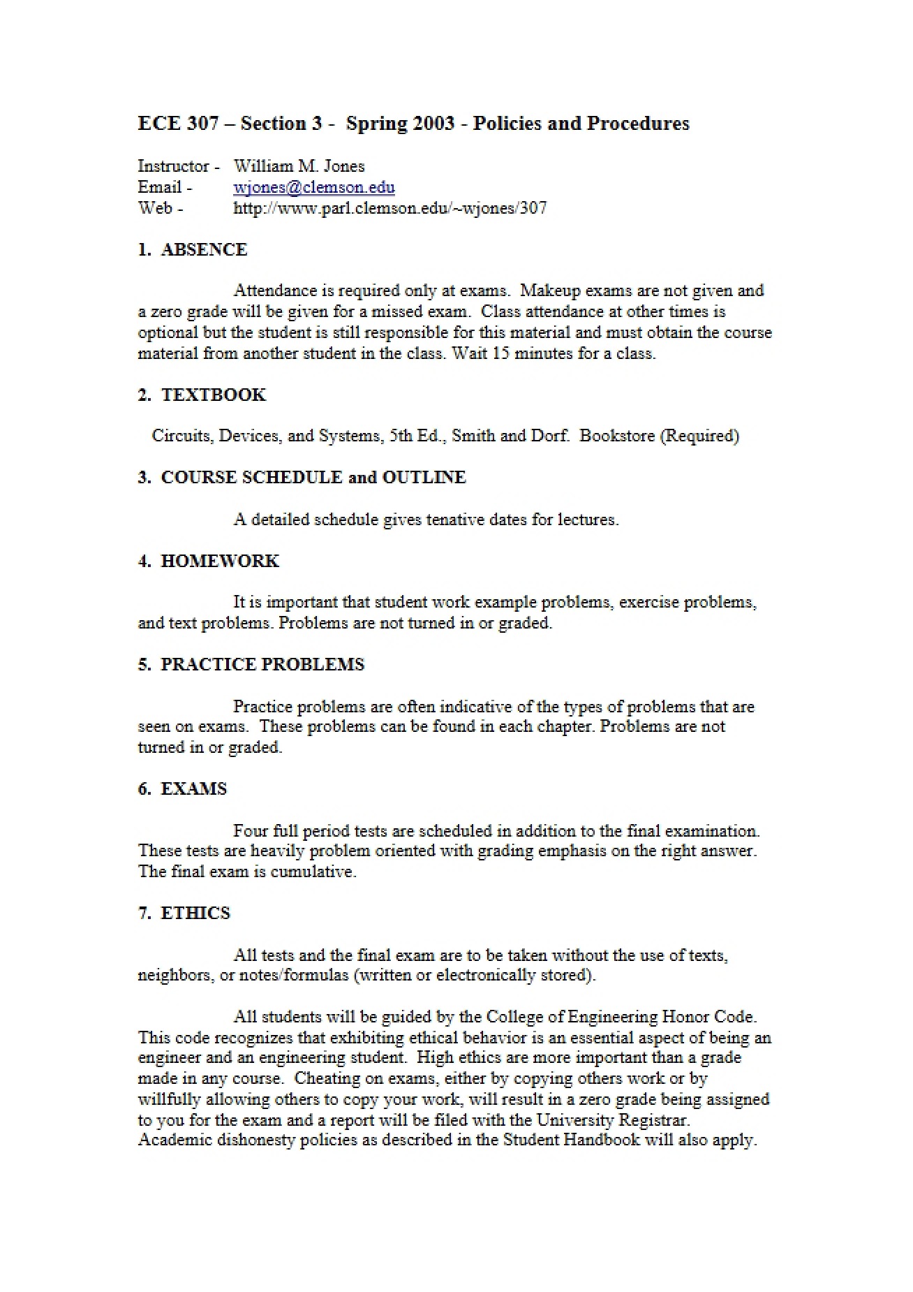 Procedures and Policies
