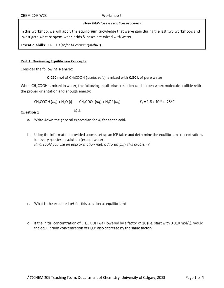 Equilibrium in Chemistry - How Far Does a Reaction Proceed