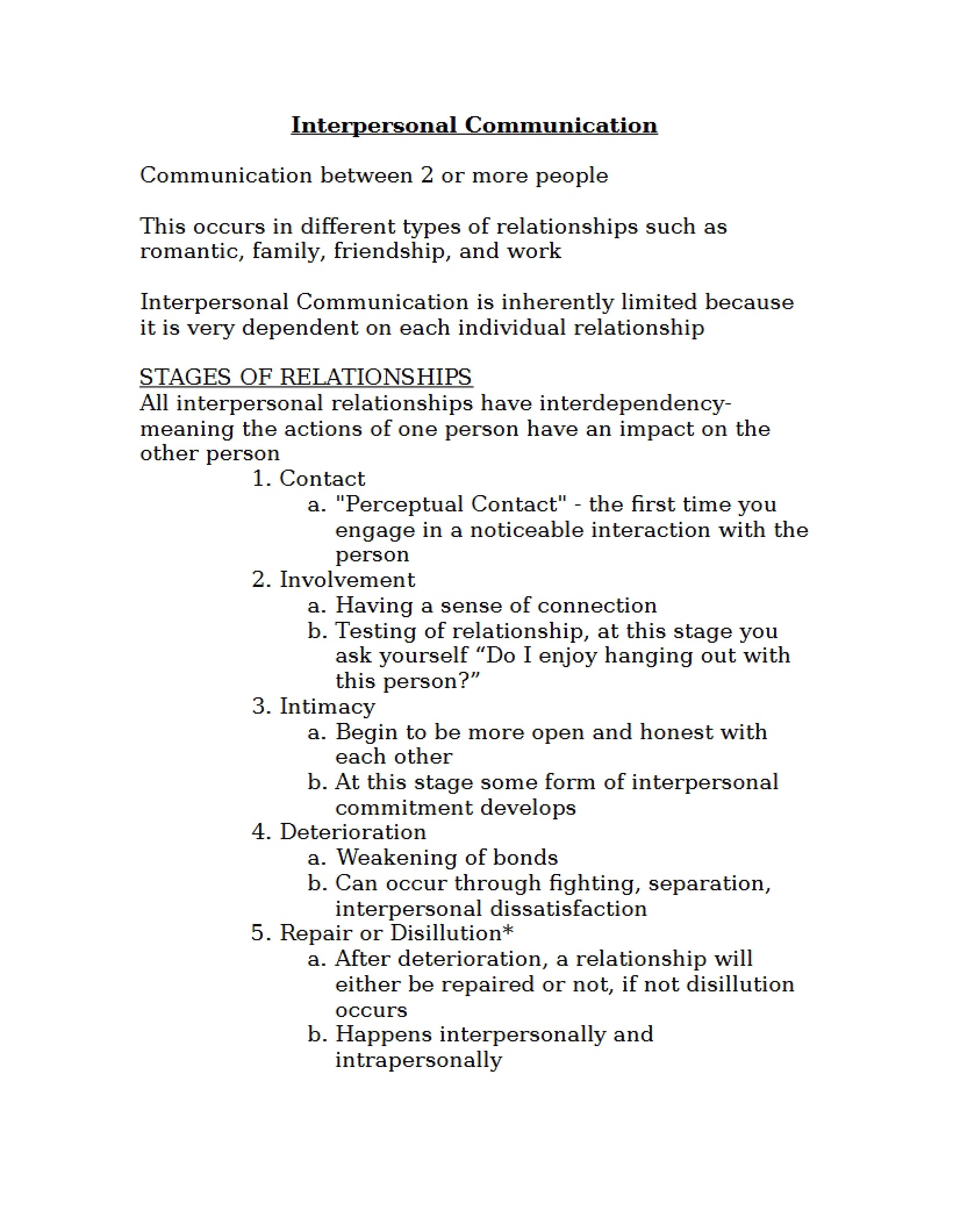 Communication Interpersonal