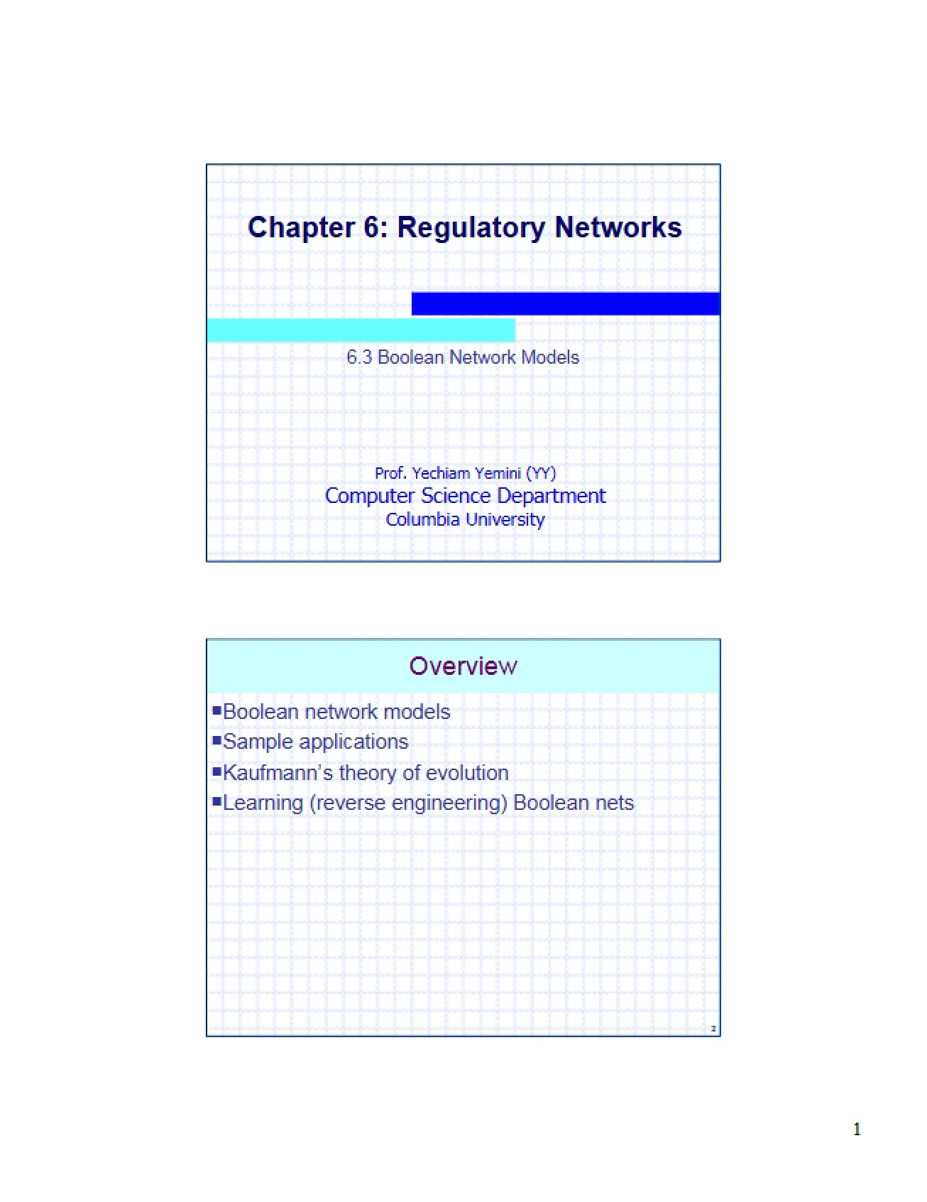 Regulatory Networks