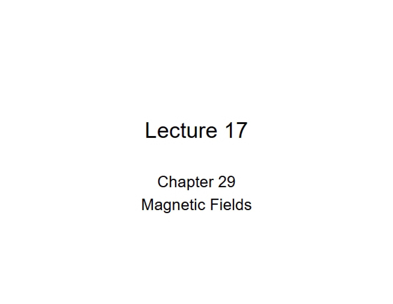 Fields of Magnetism