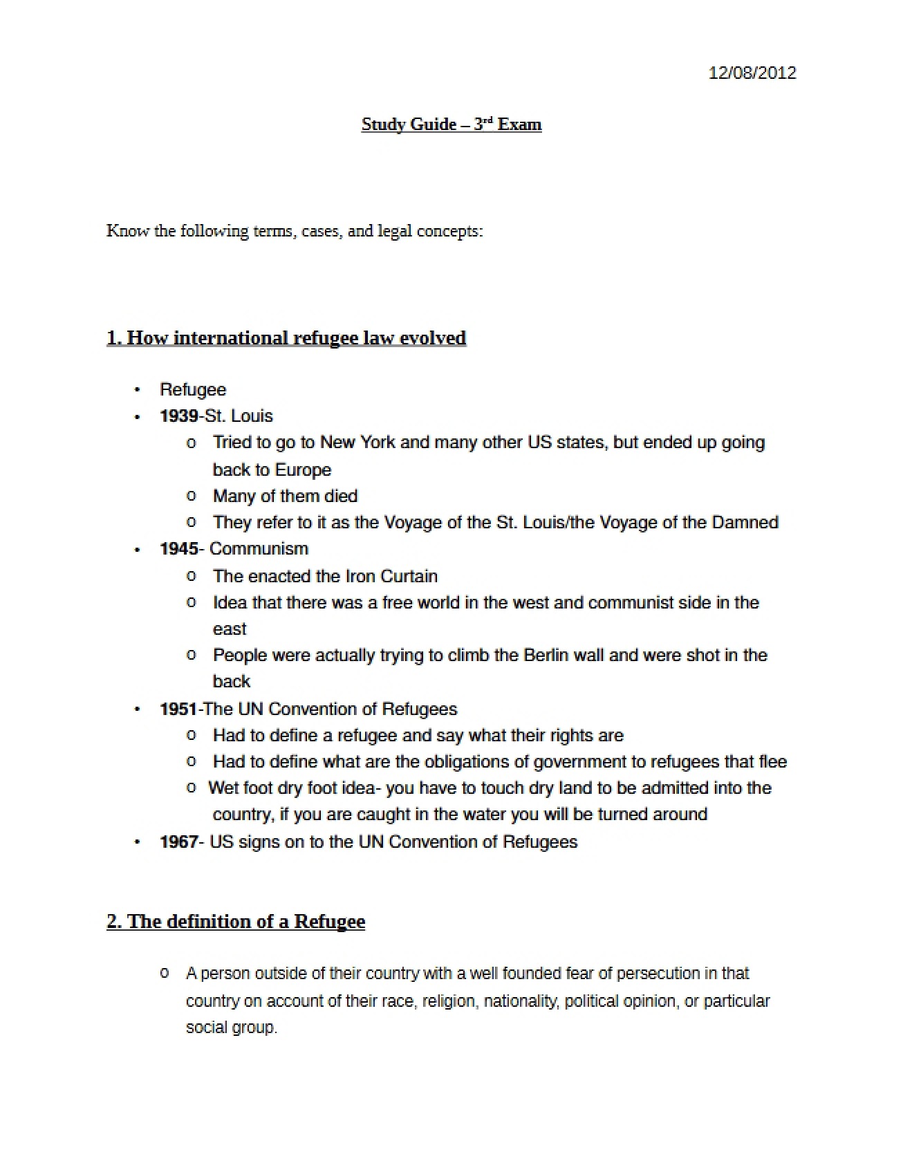 Guide for the Third Examination