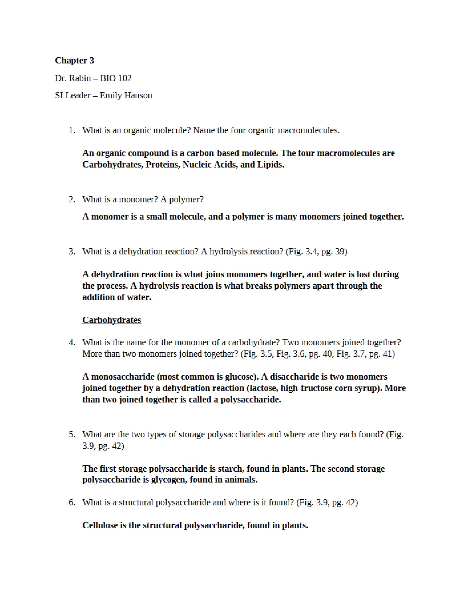 Biology Study Guide
