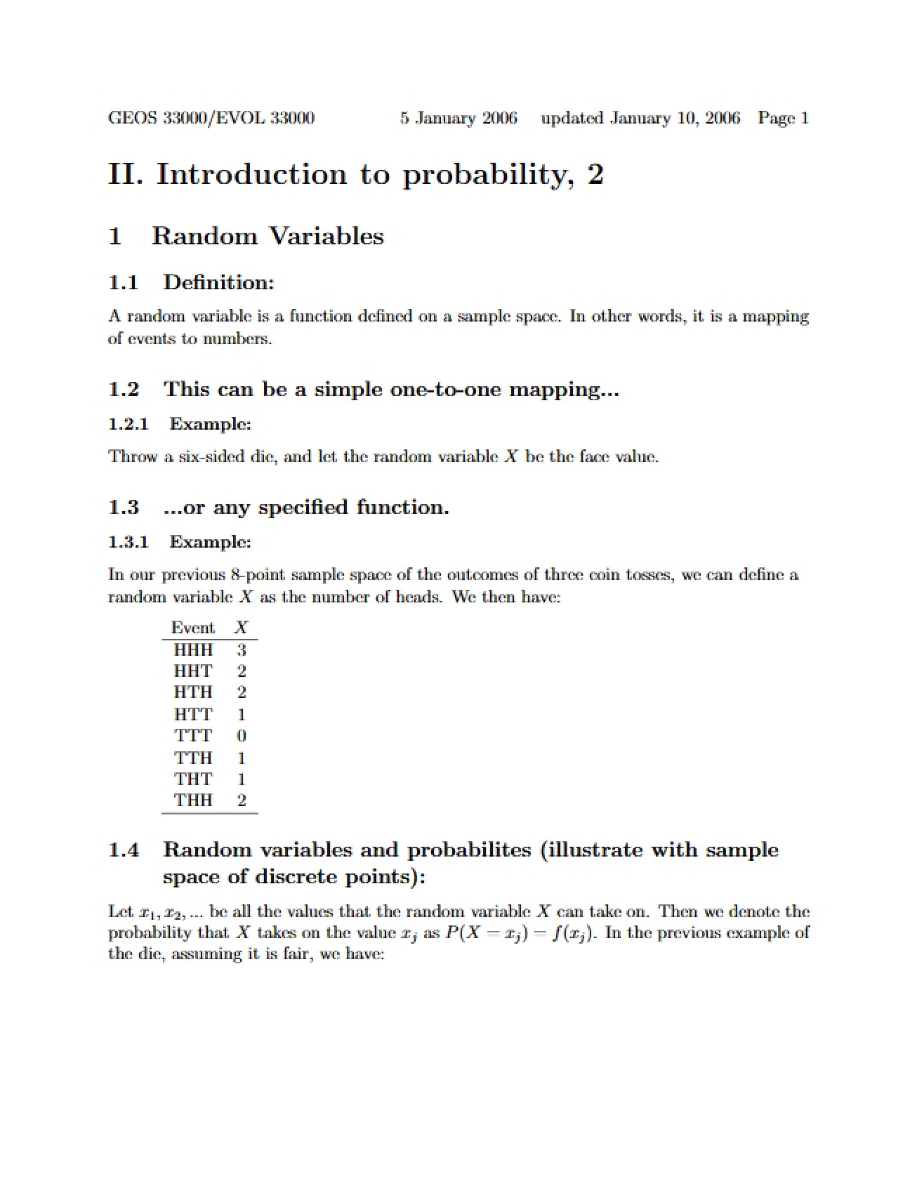 Second Introduction to Probability
