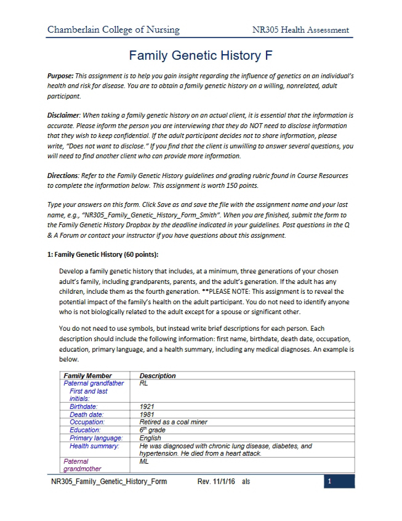 Assessment of Health