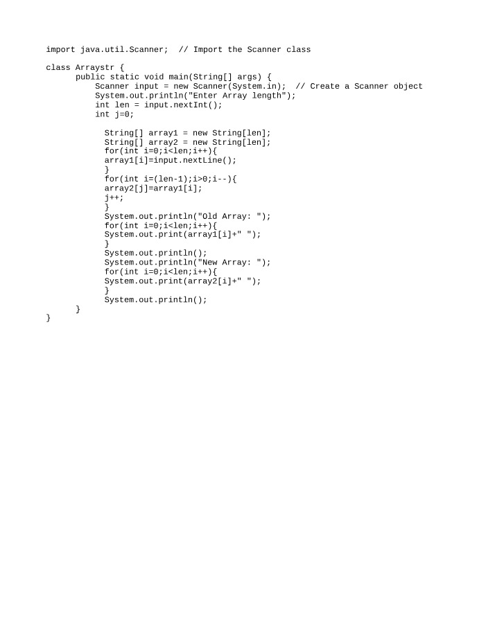 Efficient Method for Reversing Arrays in Java