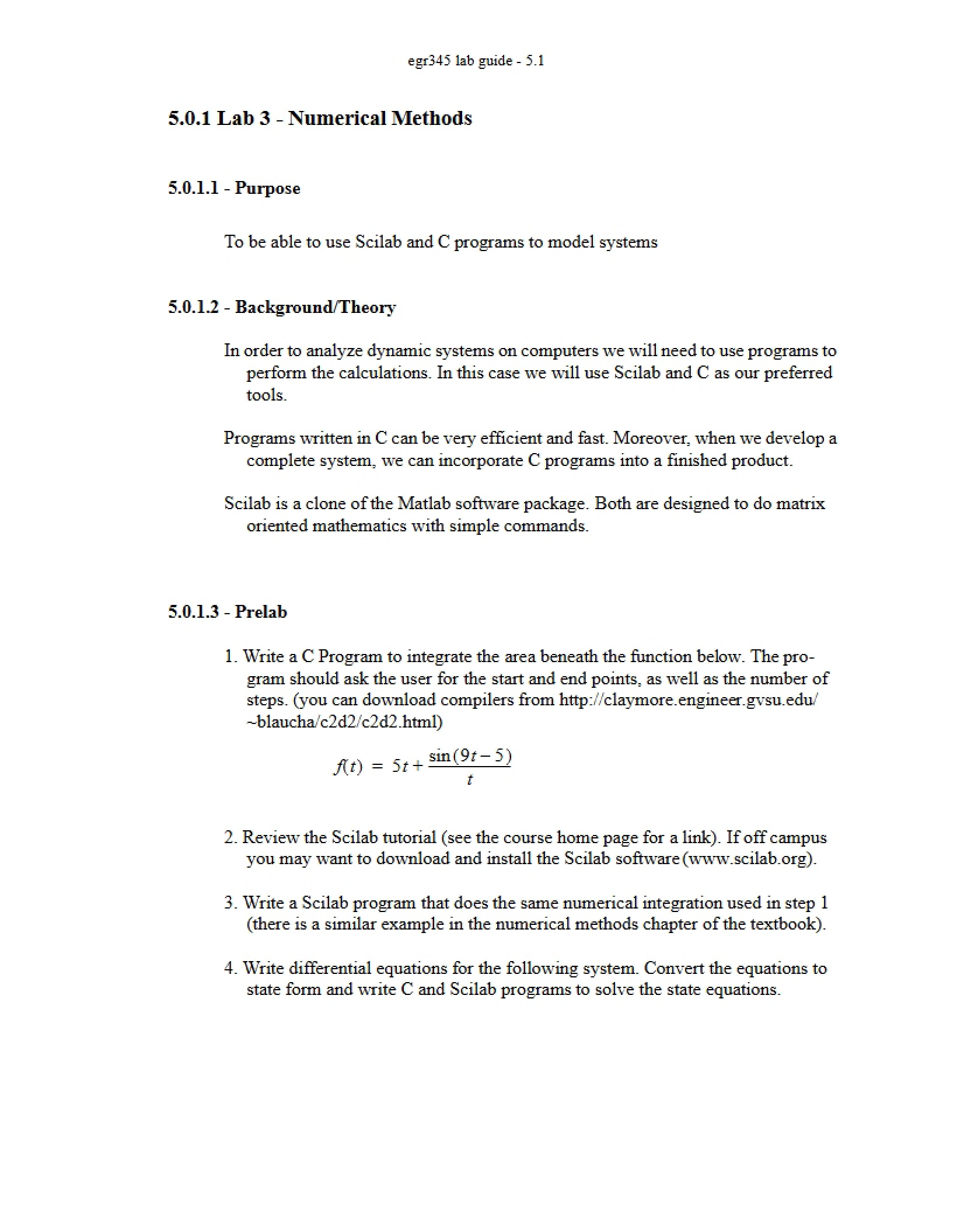 Lab 3 Numerical Methods