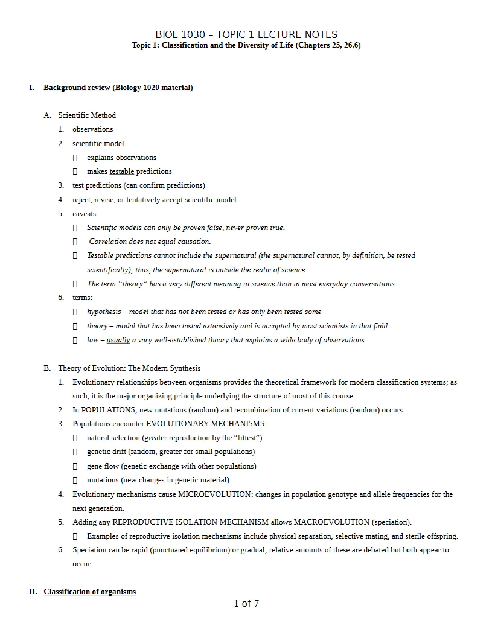 Topic One Overview