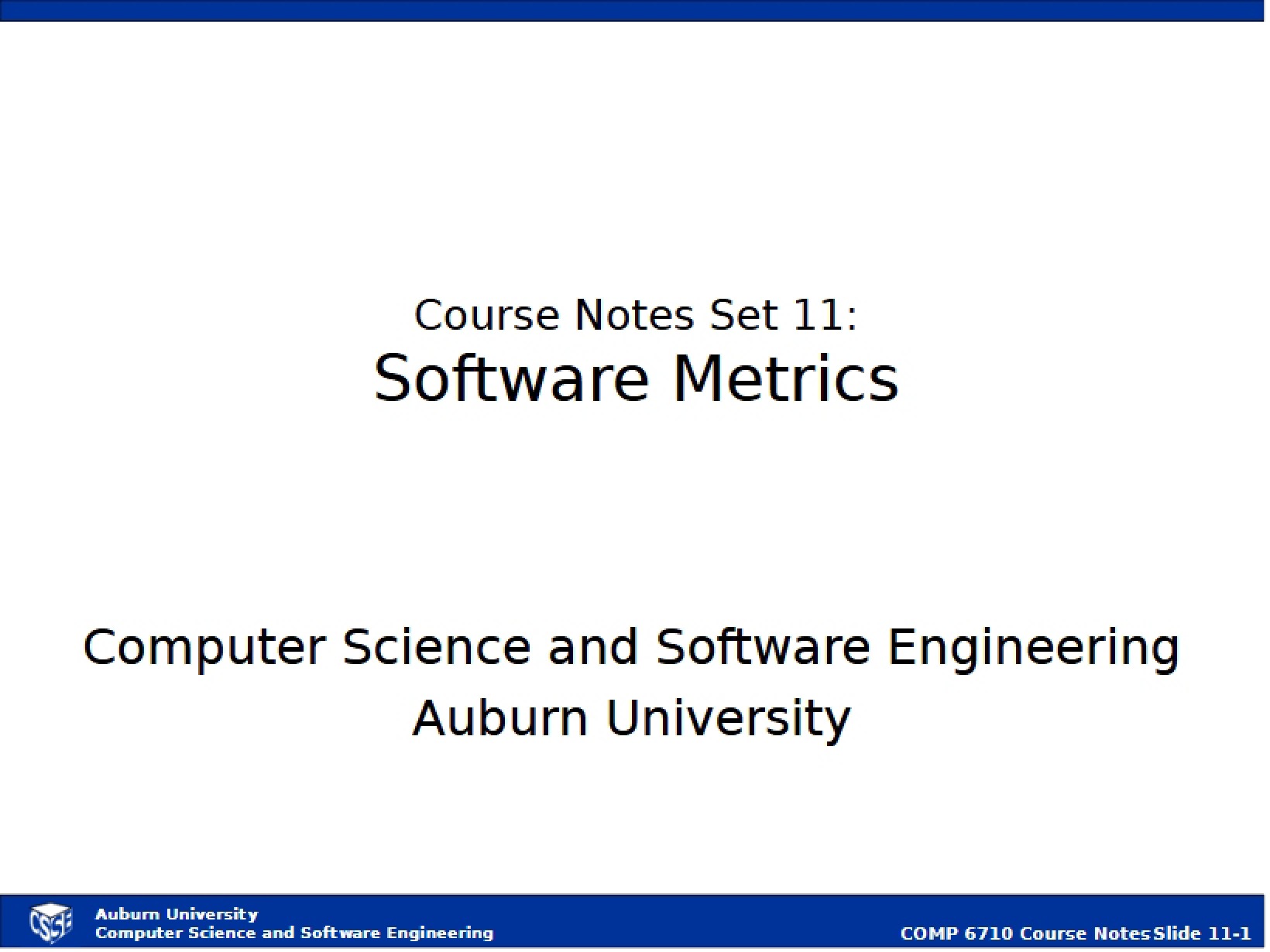 Metrics for Software