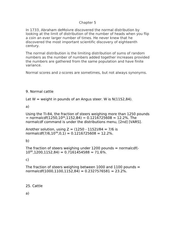 Z-Scores and Normal Distribution