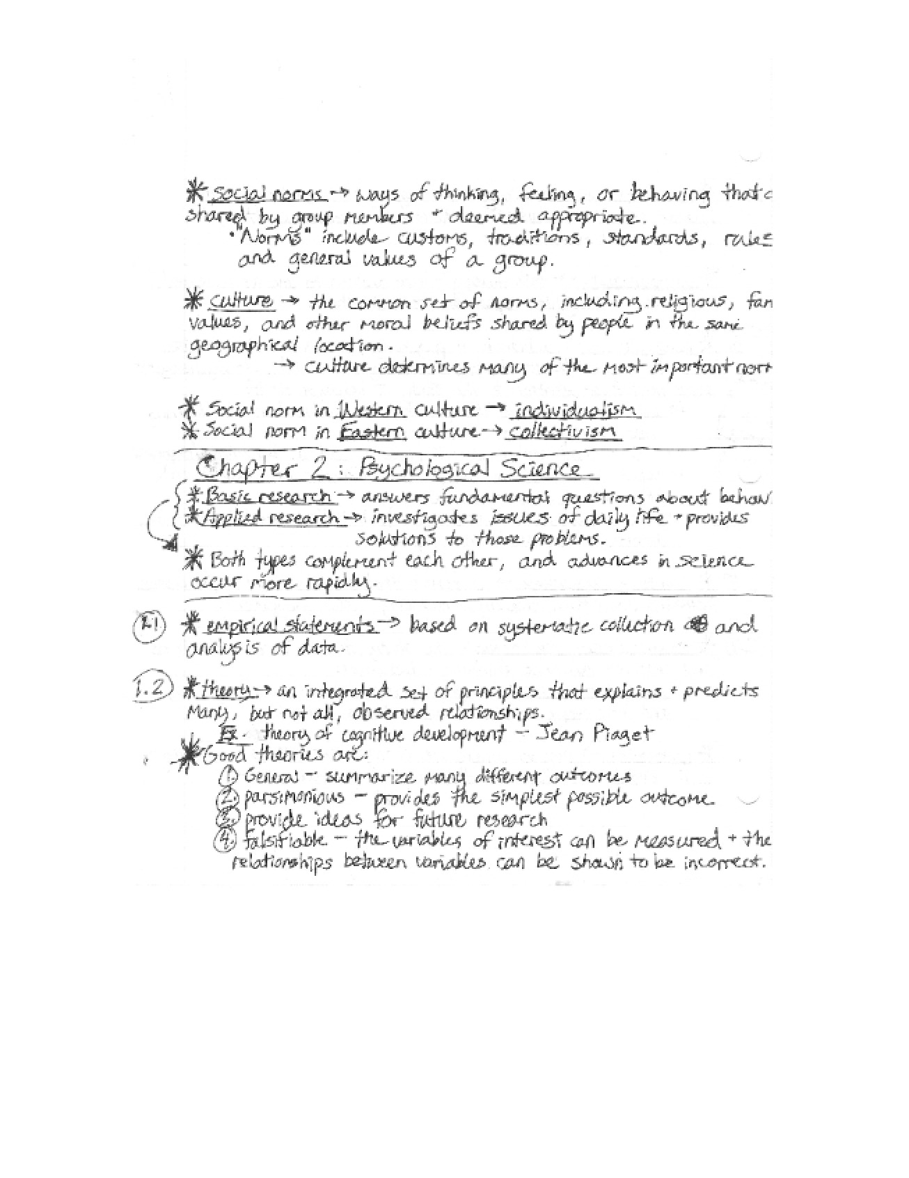 General Psychology Class Notes