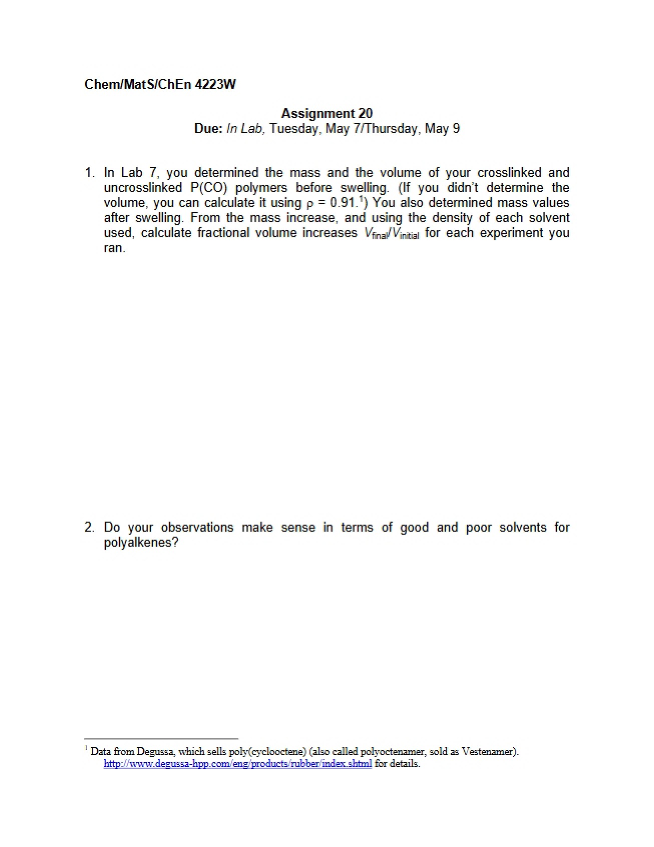 Course Assignment
