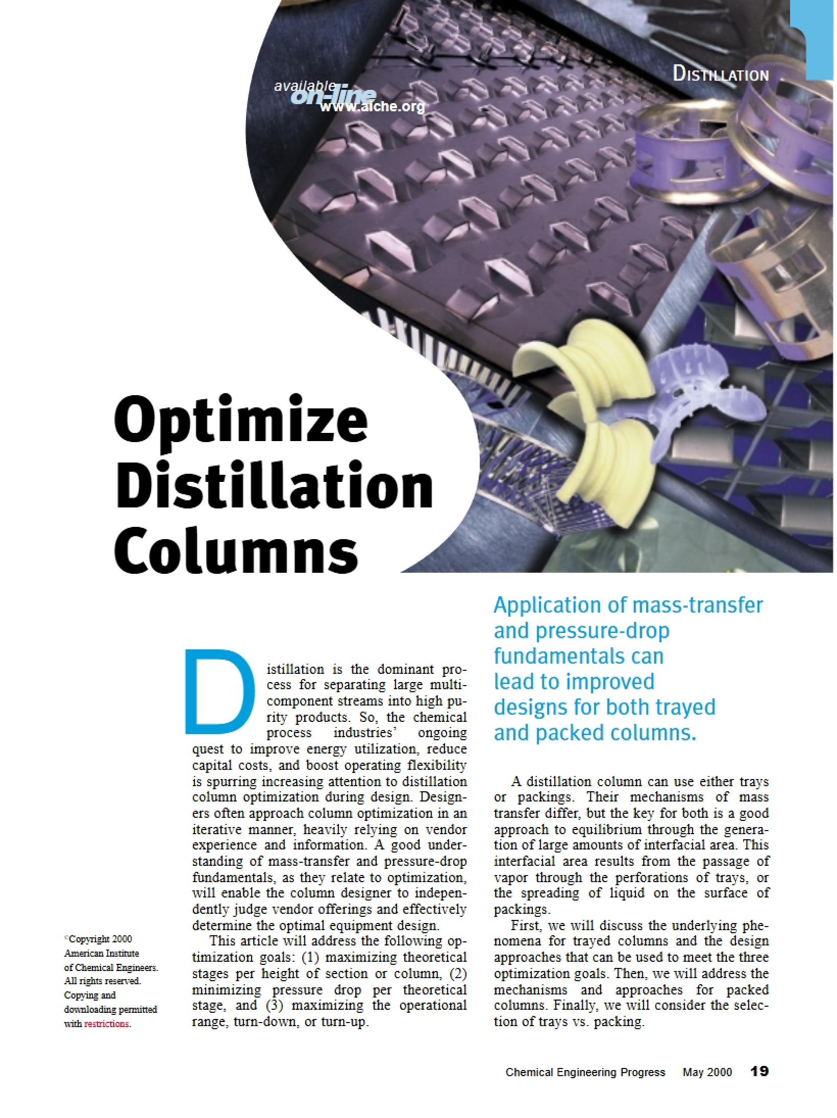 Distillation Column Optimization