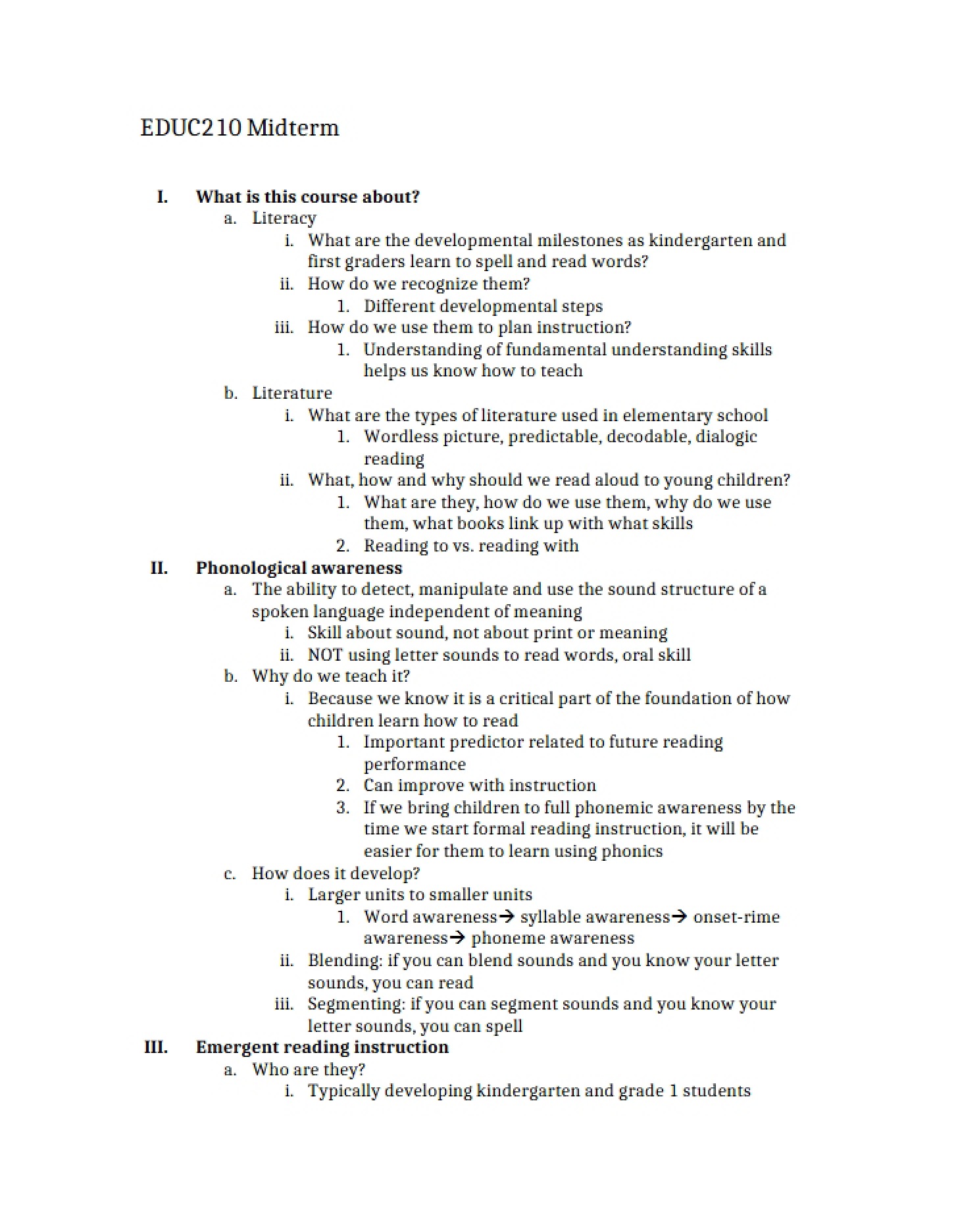 Midterm Assessment