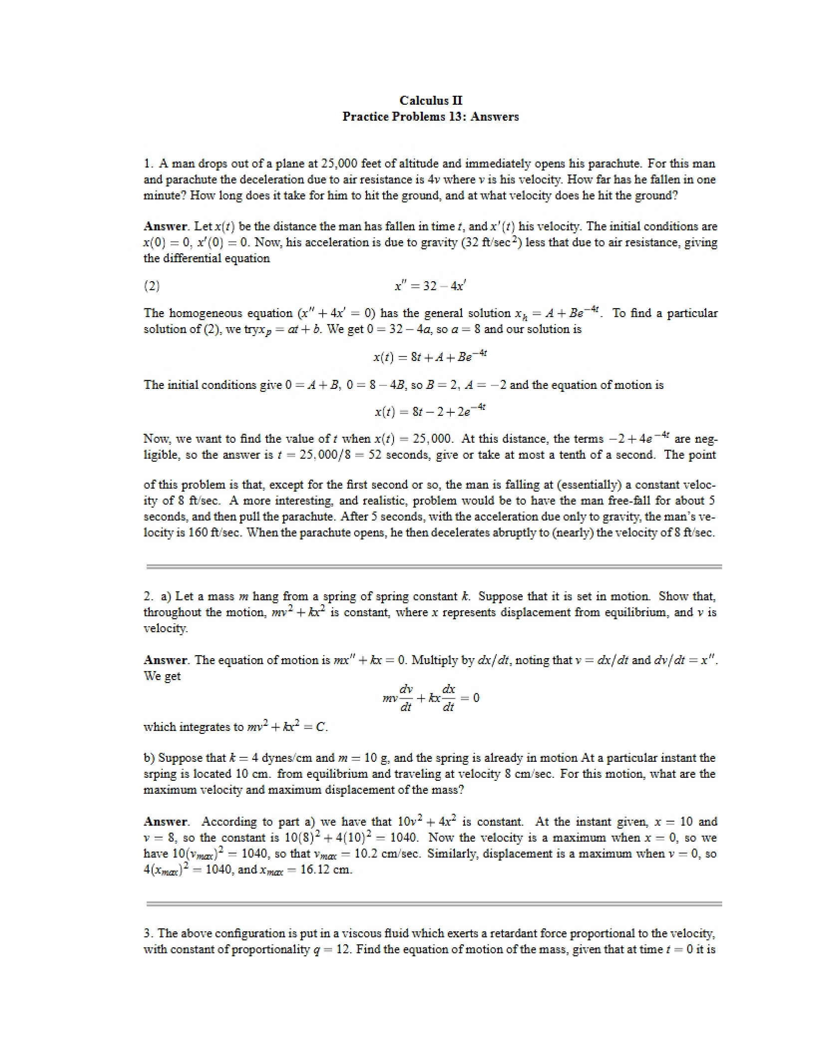 Problem for Practice