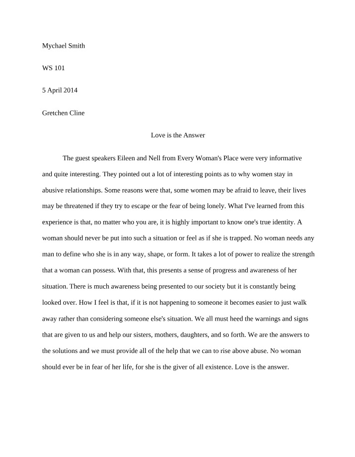 Women's Studies - Every Woman's Place