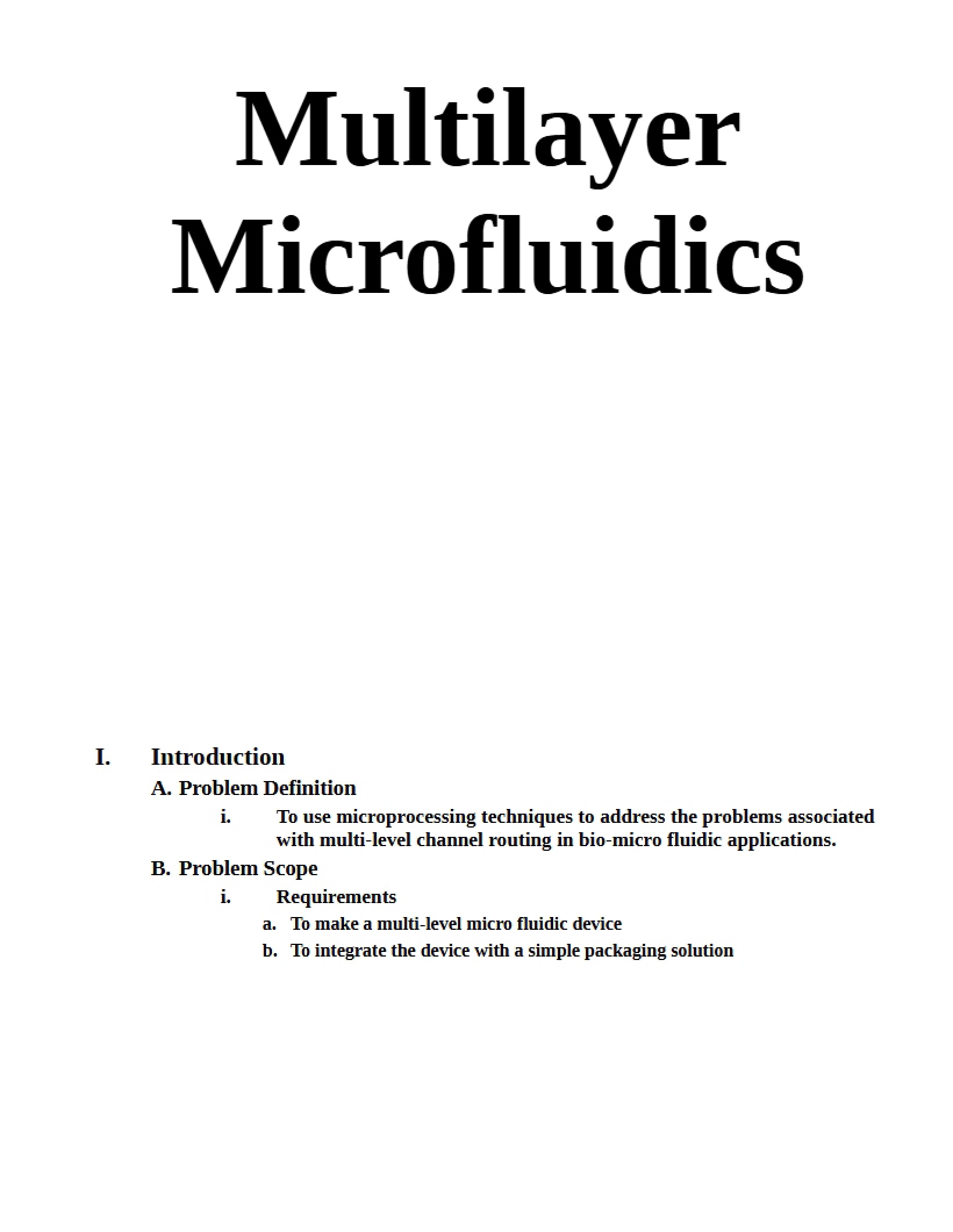Multiple Layer Microfluidics