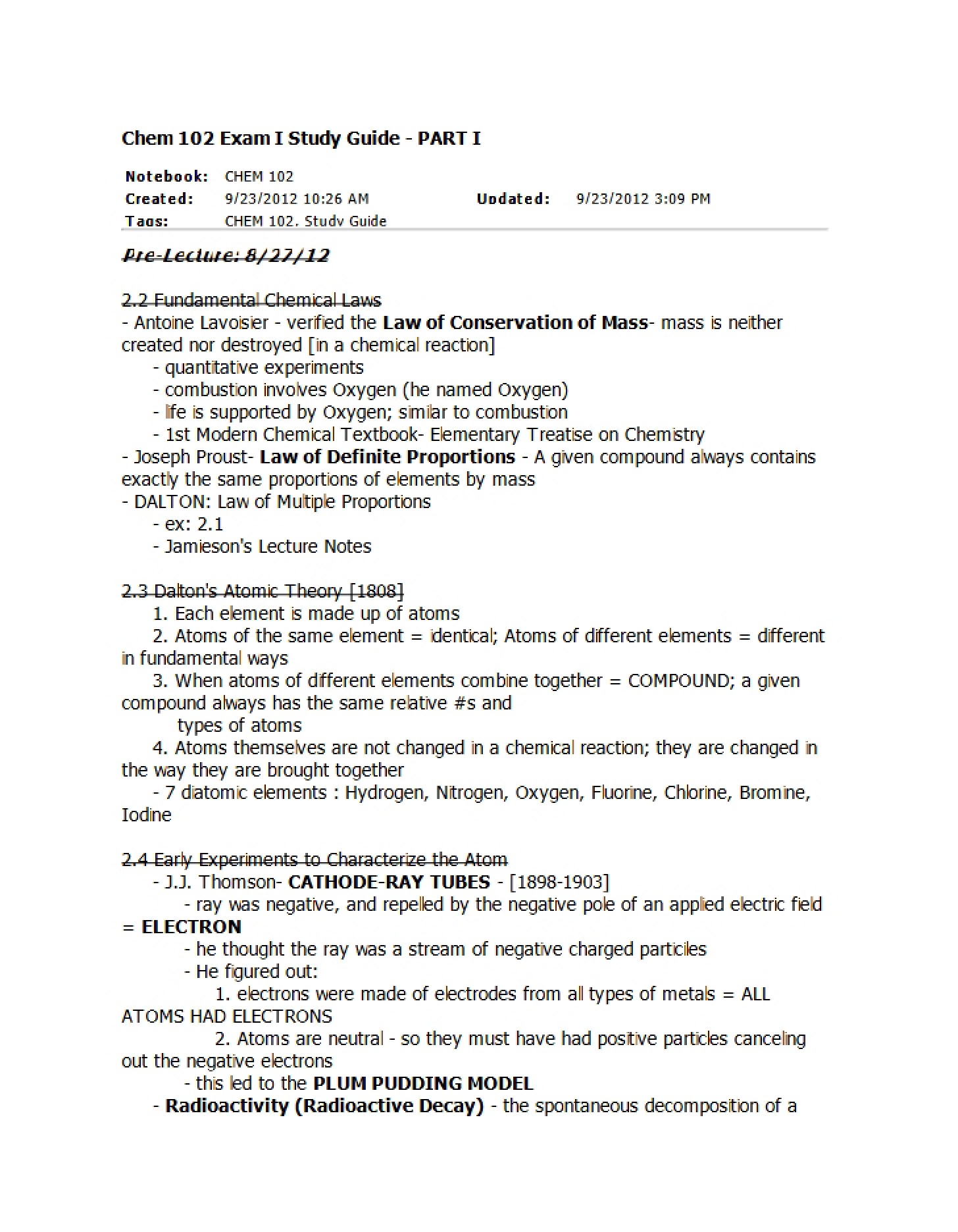 First Examination