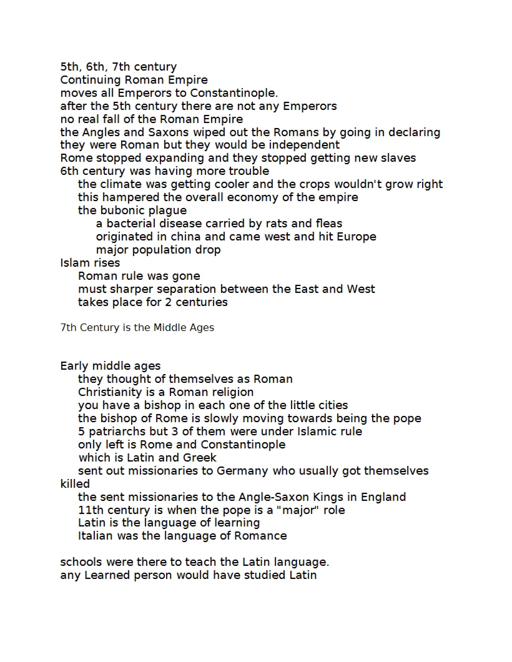 Western Tradition Humanities Notes