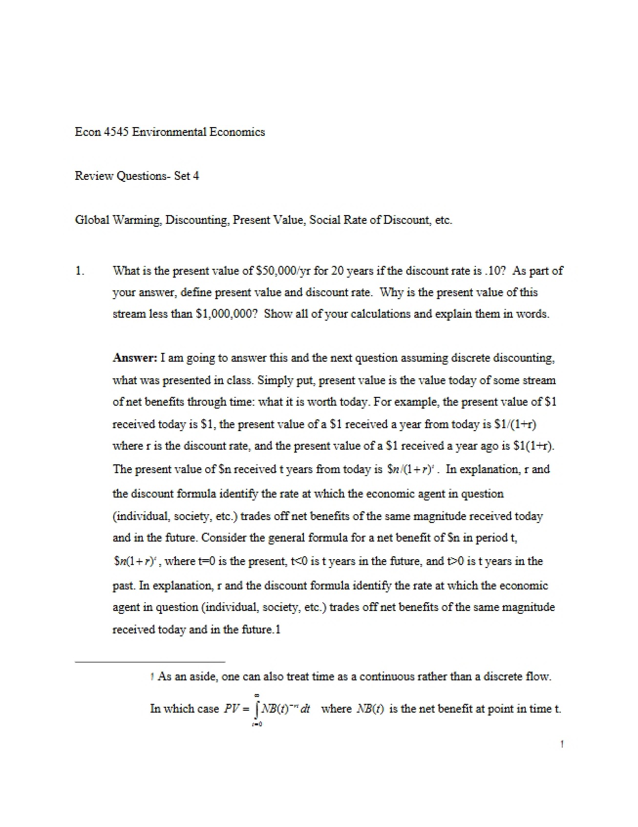 Review Questions Set Four