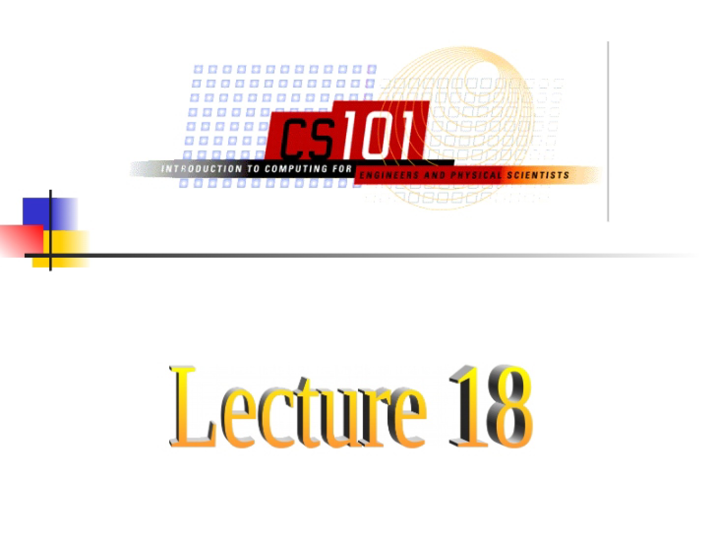 Eighteenth Lecture