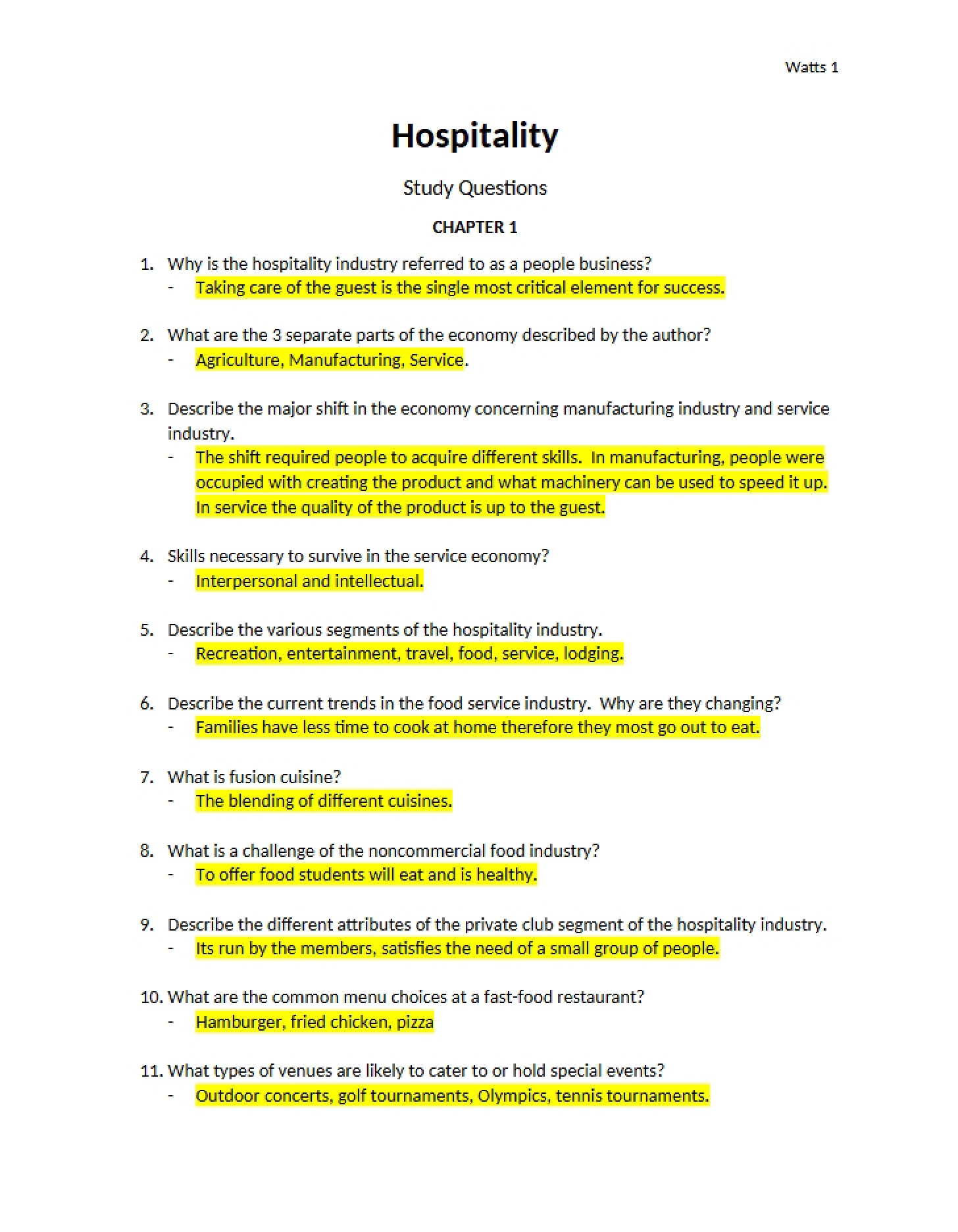 Foundations of Hospitality