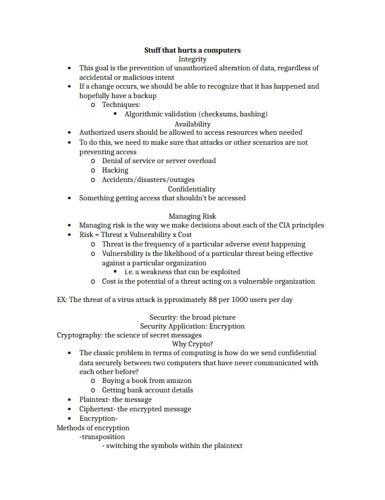 Informatics Week Nine