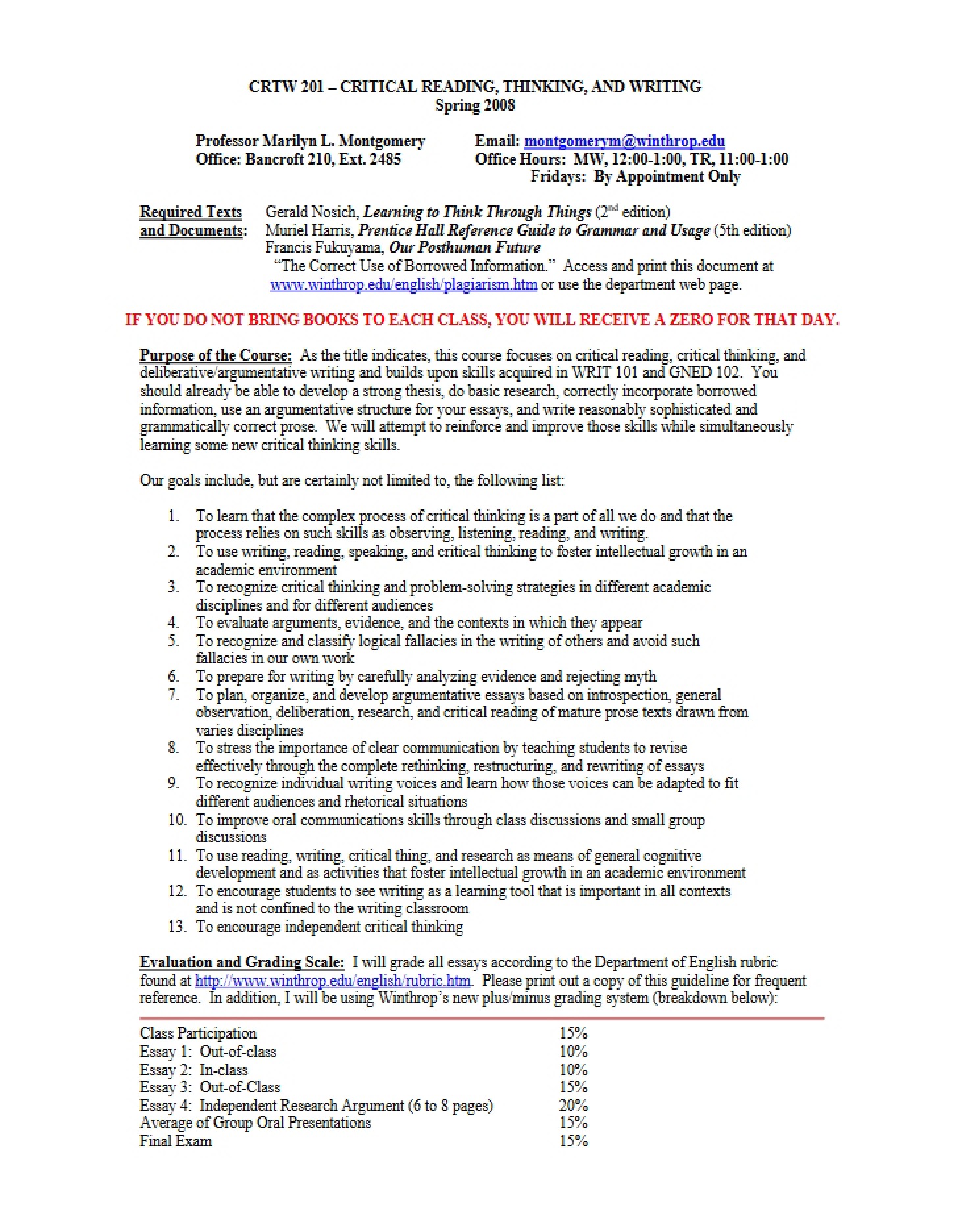 Syllabus Overview