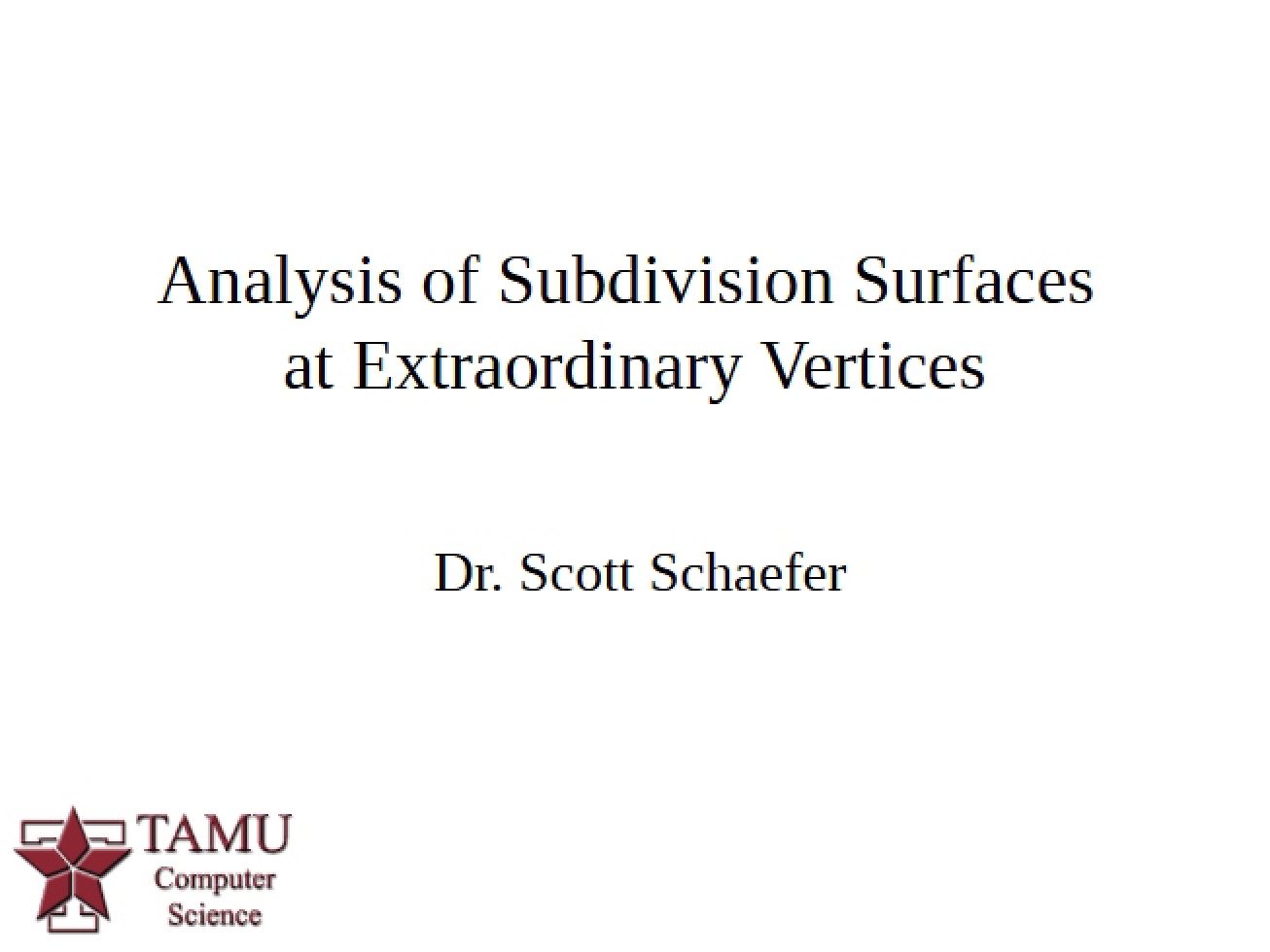 Analysis of Subdivision Surfaces