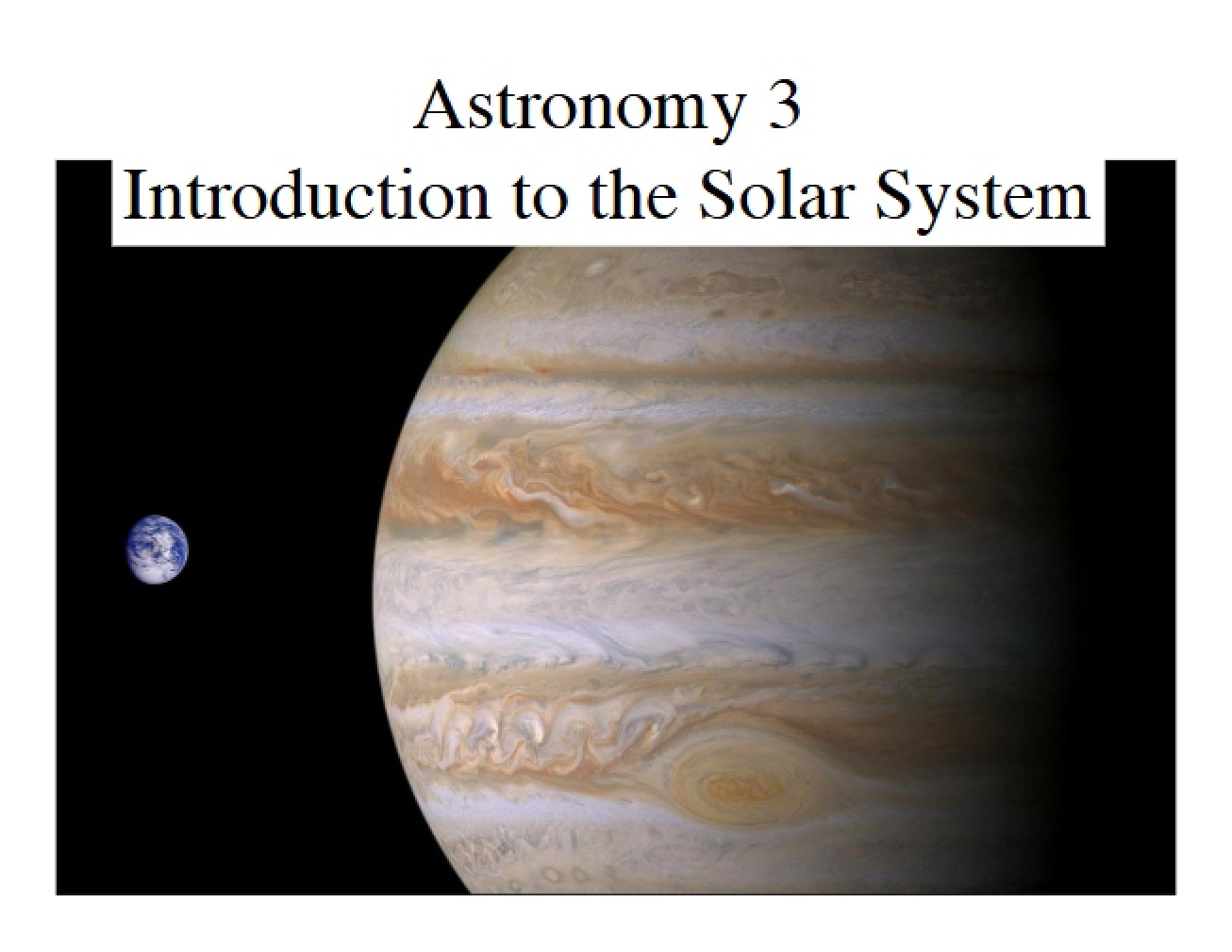Introduction to the Solar System